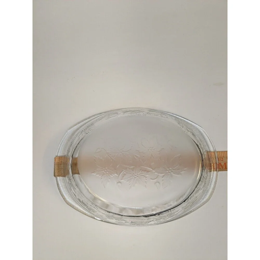 Princess House Fantasia #529 3 Qt Oval Covered Casserole Dish Clear Glass Lid